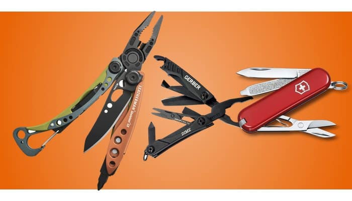 EDC multi-tools: Leatherman Skeletool CX, Gerber Dime and Victorinox Classic SD