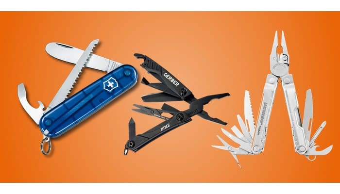 Multi-tools for kids: My First Victorinox, Gerber Dime and Leatherman Knifeless Rebar