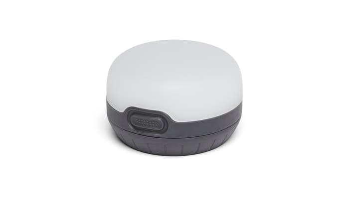 Black Diamond Moji lantern in Graphite with its frosted globe