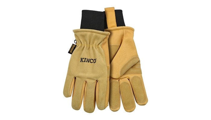 Kinco 901 lined pigskin gloves in golden tan