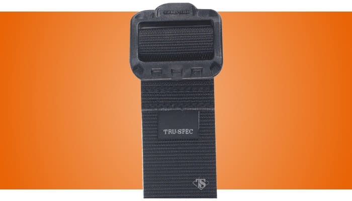 Tru-Spec Security Friendly Belt's black non-metallic buckle on nylon webbing